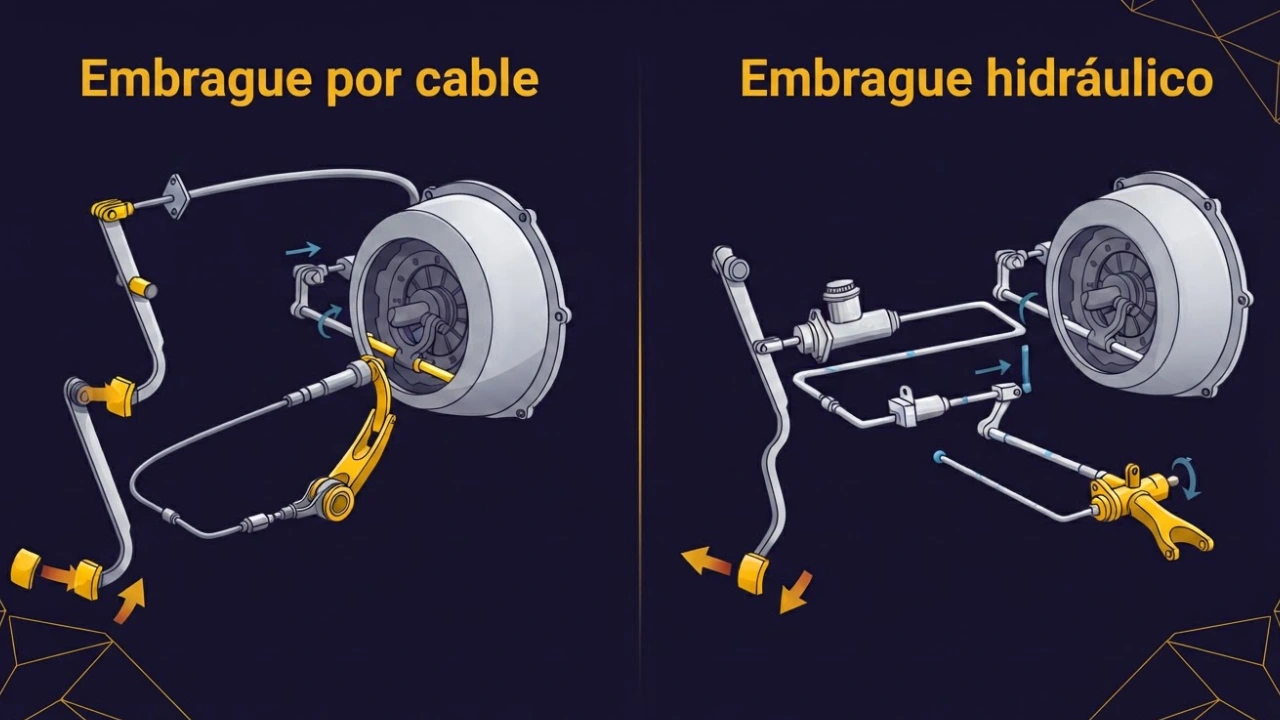Guía de embrague hidráulico vs. por cable. Aprende a detectar fallas, ruidos y fugas en tu auto para repararlo a tiempo. Guía de embrague hidráulico vs. por cable. Aprende a detectar fallas, ruidos y fugas en tu auto para repararlo a tiempo.